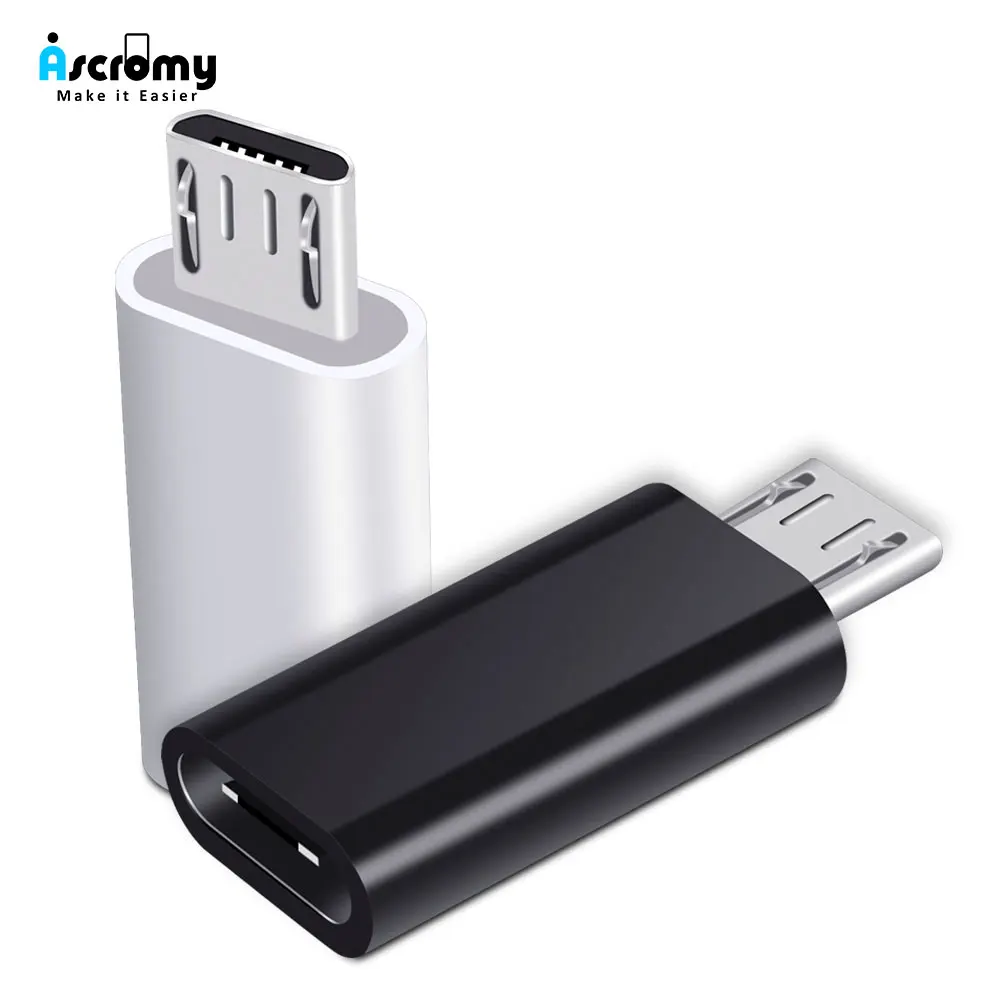 Адаптер Ascromy с USB C на Micro для Xiaomi Redmi Note 5 6 Pro Huawei honor 8x9 lite Samsung Galaxy S7 S6 edge кабель |
