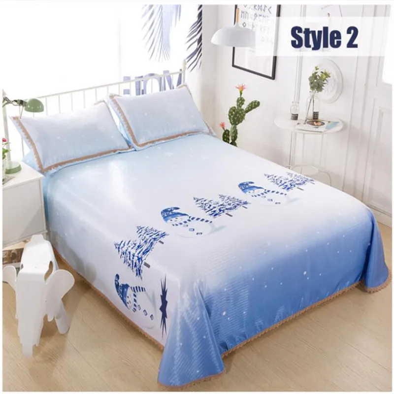 

free shipping new comer summer cool bedspreads set print cool mattress mat 1pcs bed cover+2pcs pillowcases set for 1.8/2m bed
