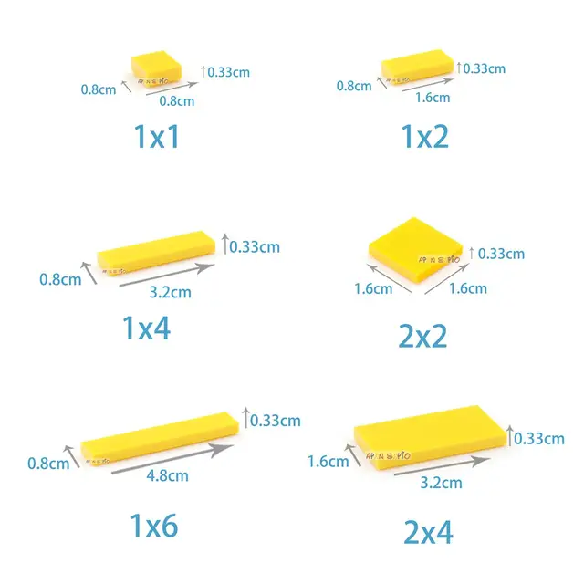 100pcs DIY Building Blocks Figure Smooth Bevel Bricks 1x1 Educational Creative Size Compatible With 54200 Toys for Children 3