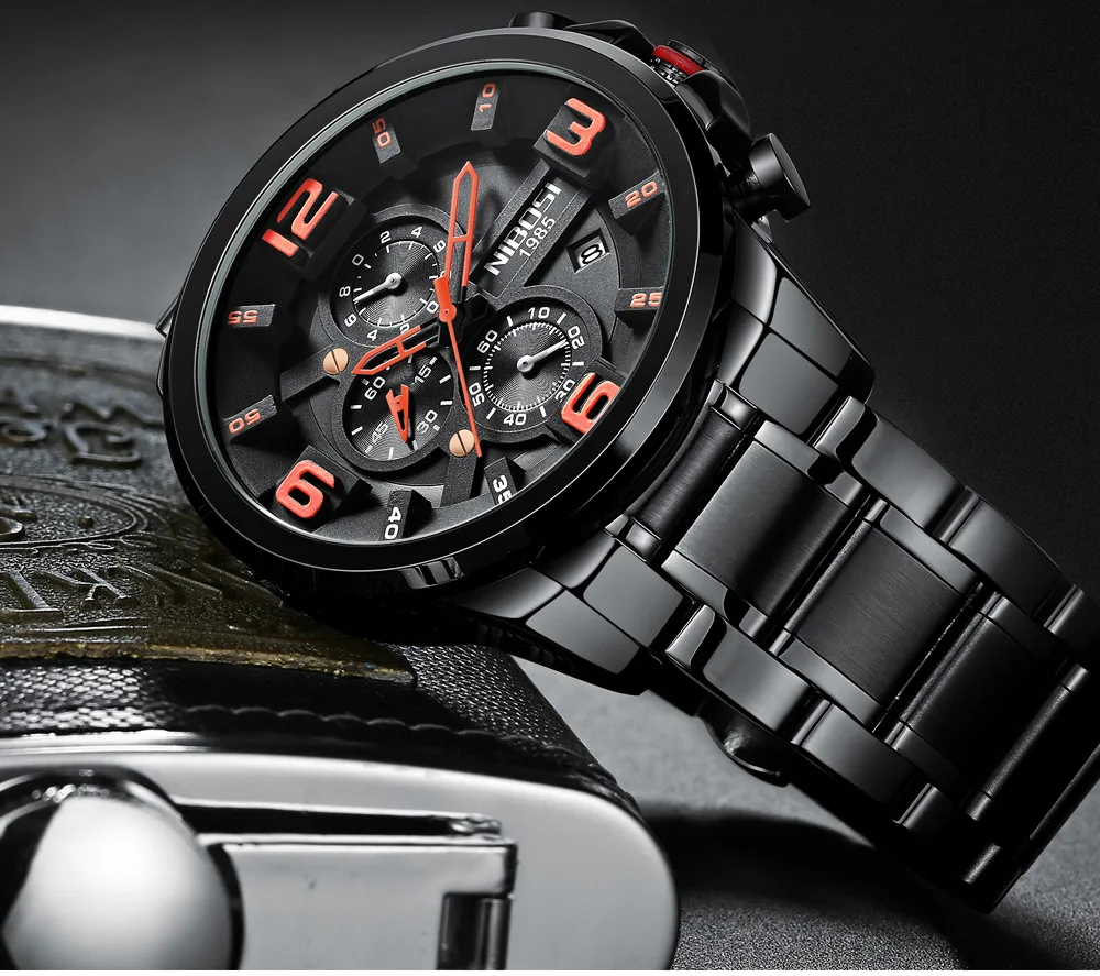 Relogio Masculino NIBOSI Men Watches Top Brand Luxury Waterproof Sports Watches For men Stainless Steel Clock Reloj Hombre 2018  (7)