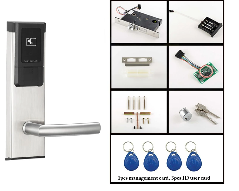 Итальянский дверной замок s RFID цифровой ключ карта дверной замок система с панелью из нержавеющей стали/ручка для отеля