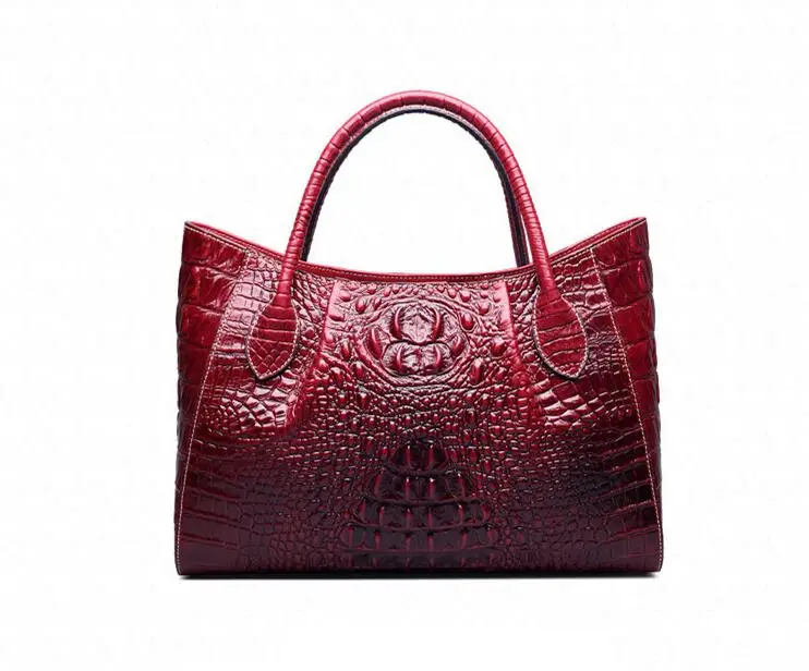 Сумка из натуральной кожи, роскошные сумки, женские сумки, дизайнерские сумки для женщин,, крокодиловый узор, модные женские сумки, большая сумка