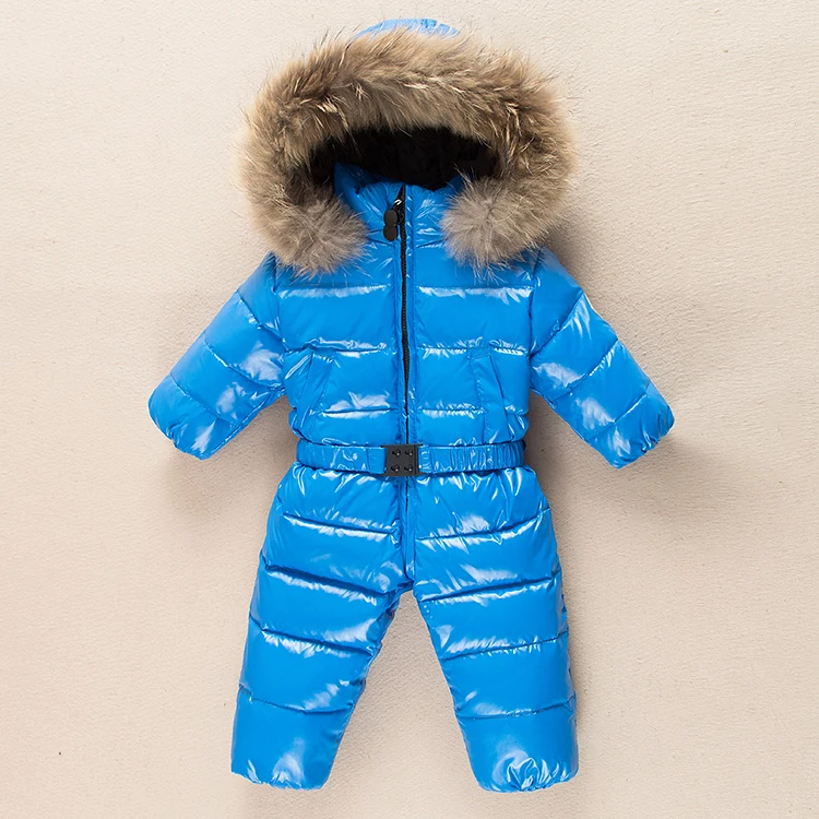 

2016 infant snowsuit winter coat baby girls down jacket white down outwear baby jumpsuit overalls winter clothes for babies