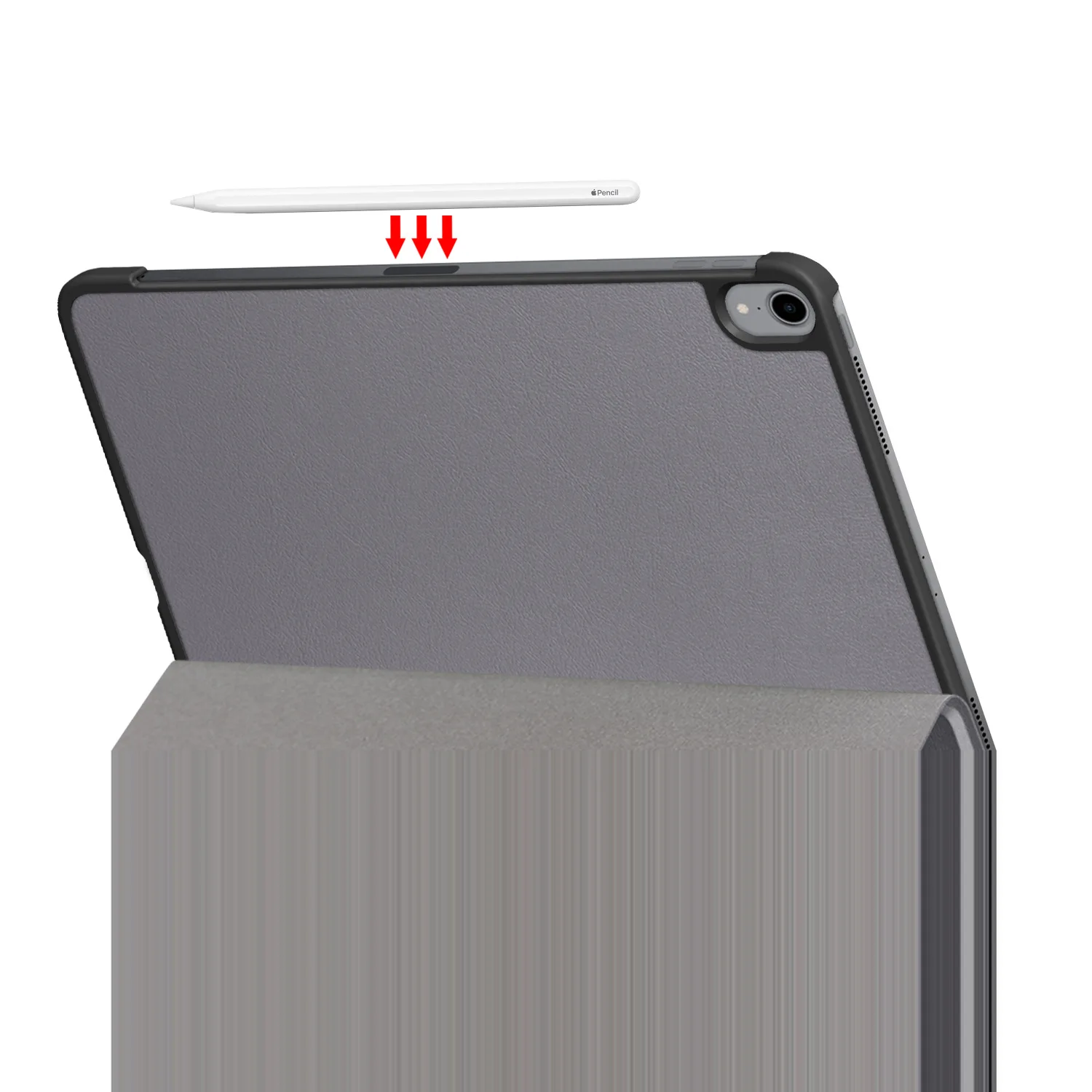 Смарт-чехол для нового iPad Pro 1", ультратонкий противоударный чехол из искусственной кожи с тройной подставкой, безопасный Чехол для всего тела, Автоматическое включение/выключение