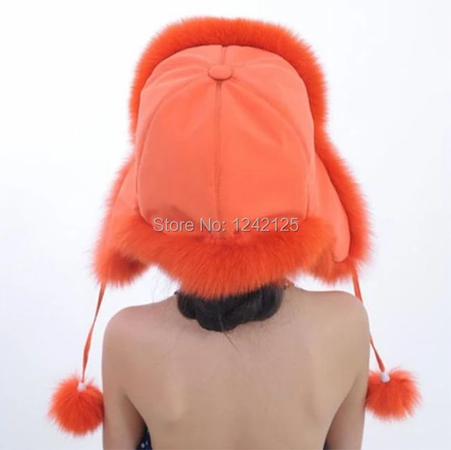 Новая русская меховая шапка зимняя шапка с натуральным лисьим мехом для мальчиков и девочек теплая Детская меховая шапка для родителей и детей женская меховая шапка с лисьим ушком