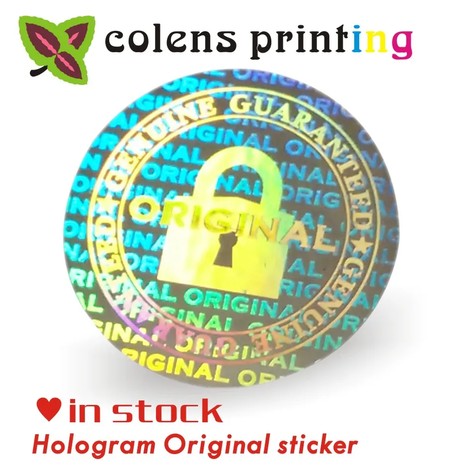 

custom hologram stickers / WARRANTY VOID IF REMOVED security Original Silver laser Holographic label printing 2*2CM 2000PCS/bag