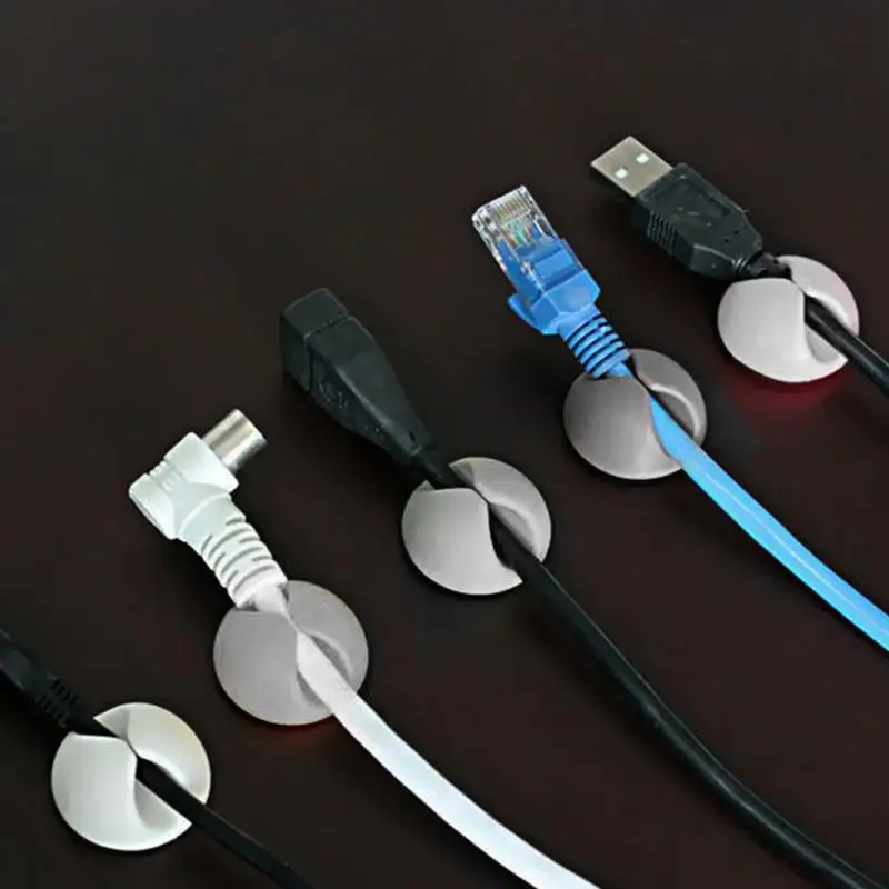 10 X Кабель капля клип стол аккуратный органайзер для проводов шнур USB зарядное устройство держатель