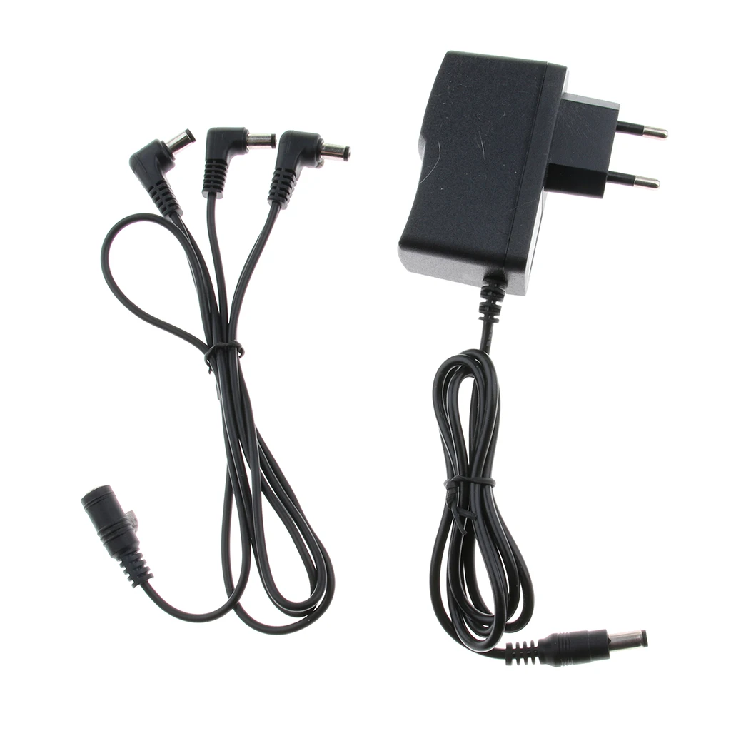 EU Standard Guitar Effector Power Supply Adapter Charger Cable for Electric Guitar Parts Accessories