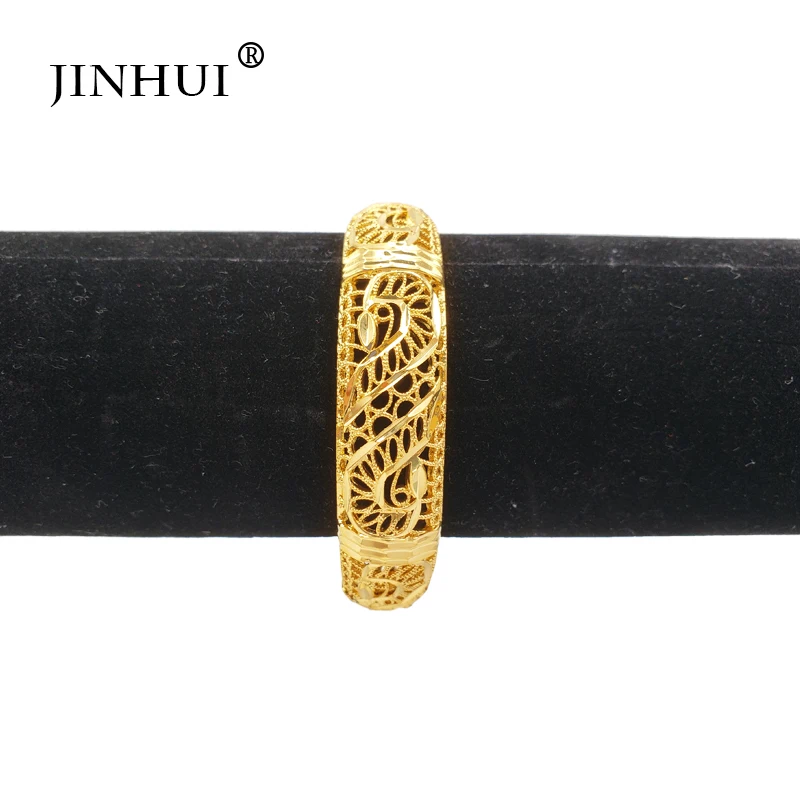 Новые модные золотые свадебные браслеты Jin Hui для женщин открытые невесты