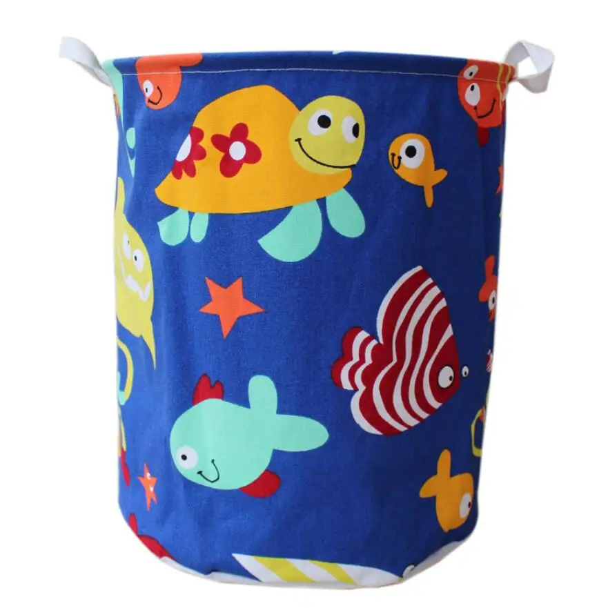 

New Cartoon animal Laundry Hamper folding waterproof Clothes Storage Baskets Home decoration barrel kids toy organizer bucket