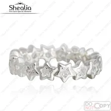 Auténtica Plata de Ley 925 Anillos Starshine 2016 Estrella De Navidad Cubic Zirconia Anillos Para Mujeres Adecuados Para La Joyería Europea