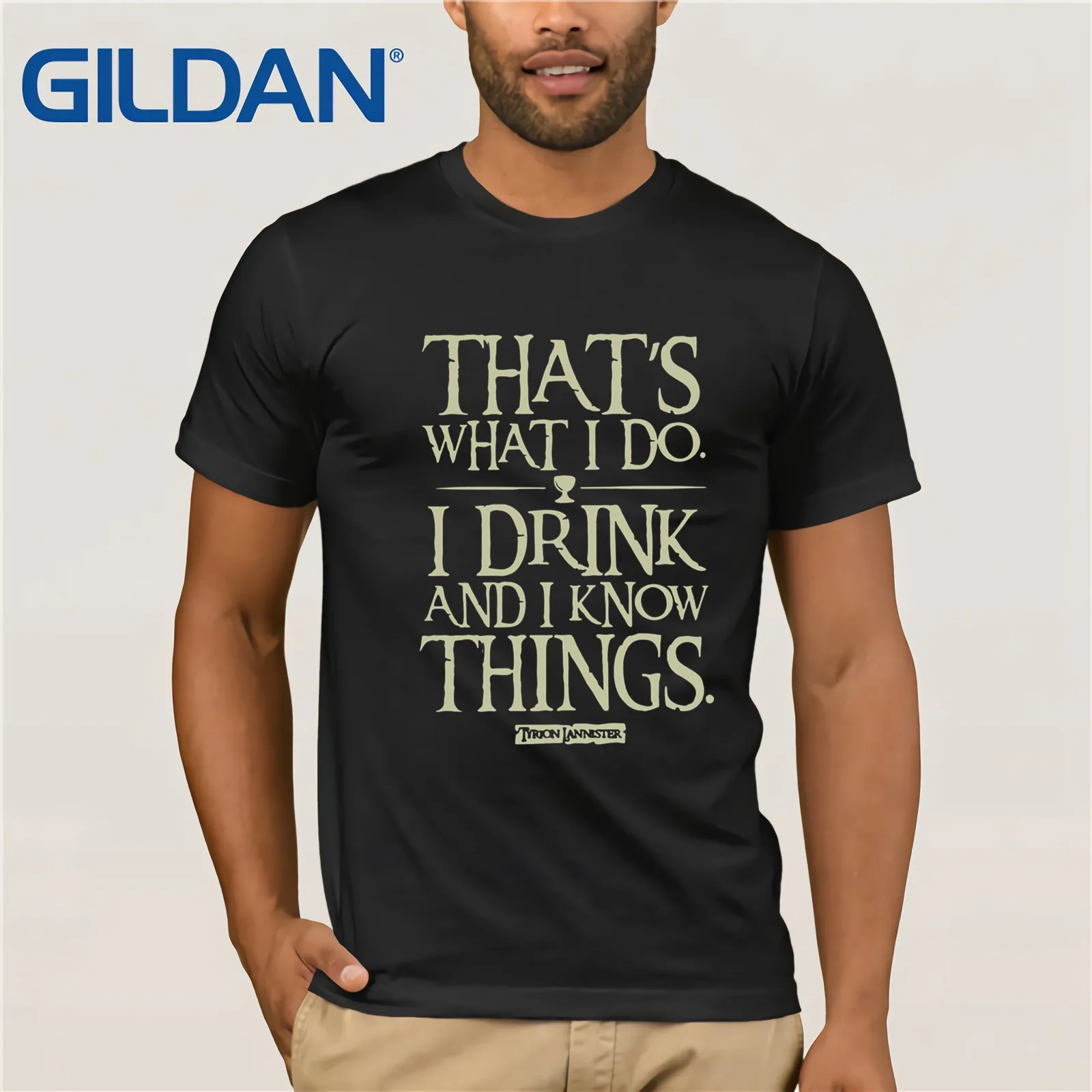 Мужская Игра престолов забавная Футболка I Drink и Know Things футболка Tyrion Lannister с
