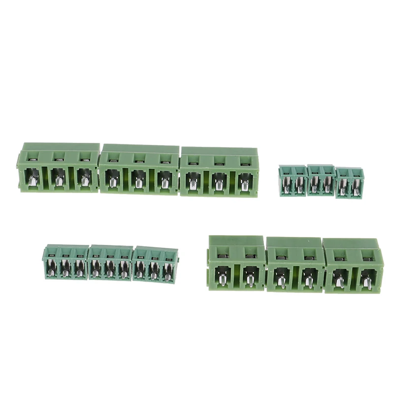 

10PCS PCB Screw Terminal Blocks Conenctor 3.81/7.5mm Pitch 2P/3P Straight Angle Terminal Block