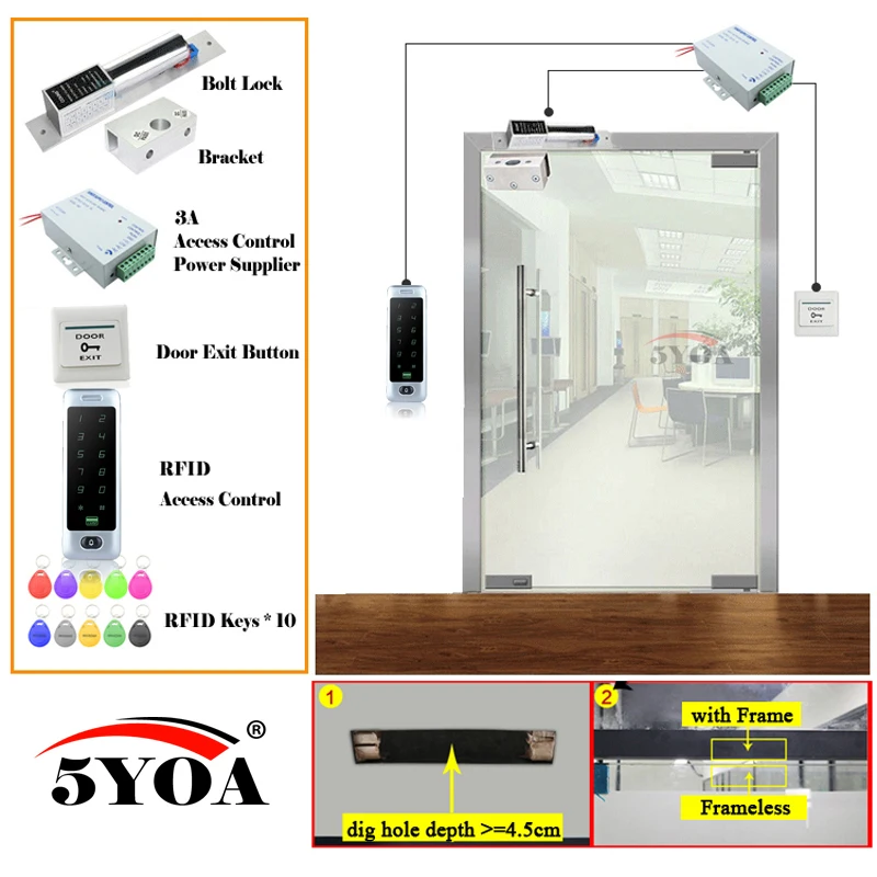Железный Водонепроницаемый RFID система контроля доступа умный дверной замок