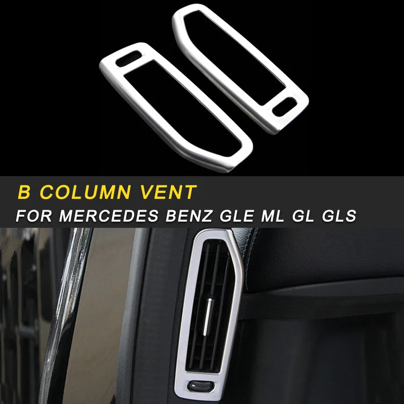 

For Mercedes Benz GLE B Column Vent Frame Middle Column Cover Trim Sticker Accessories Auto