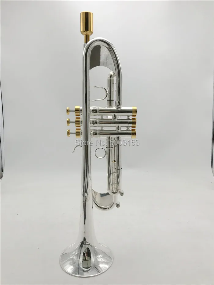 

New Trumpet LT190S-77 Music instrument Bb flat trumpet Grading preferred Slivered plated trumpet professional performance