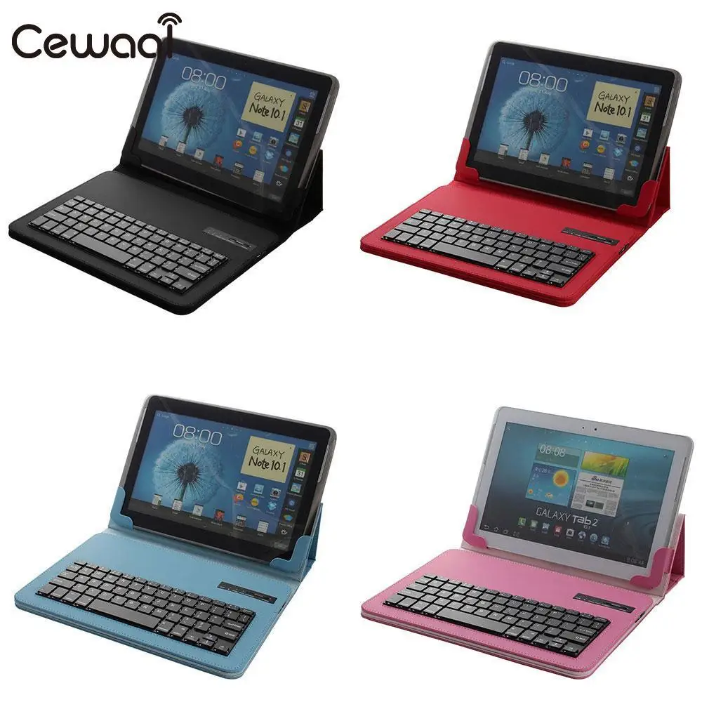 

Cewaal Portable Universal Wireless Bluetooth Keyboard with Leather Case for 7/8 inch Tablet for Android IOS windows