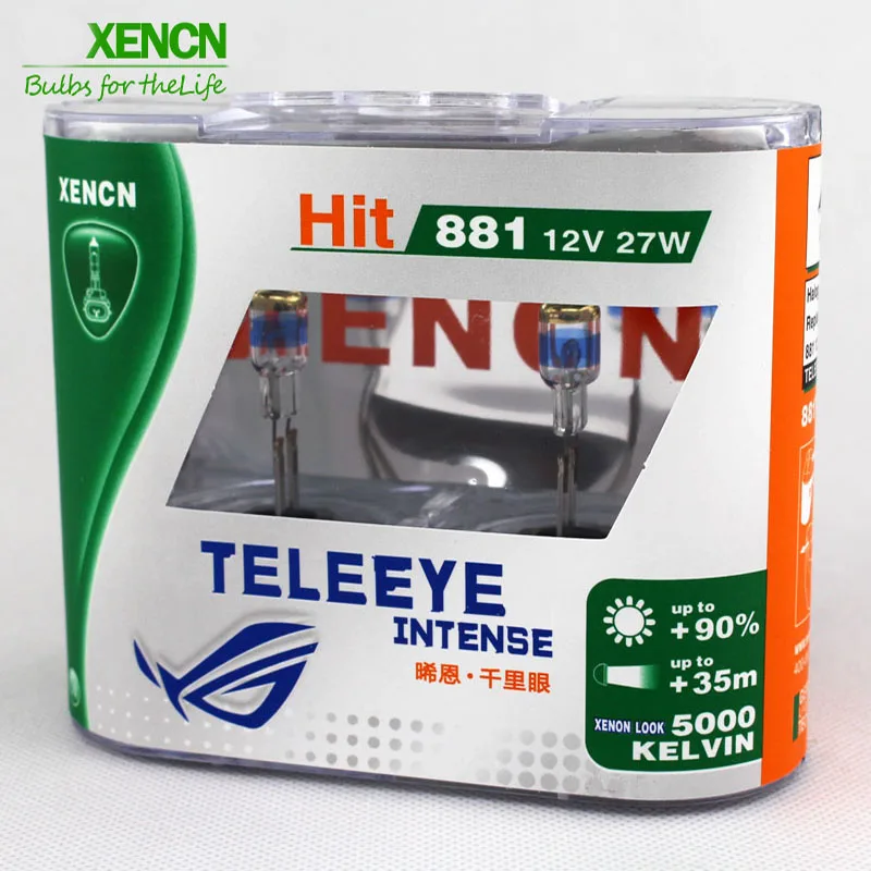 XENCN 881 12 в 27 Вт Emark TELEEYE интенсивный свет Замена апгрейд галогенные автомобильные лампы Противотуманные фары лампы(упаковка из 2) 30% больше света