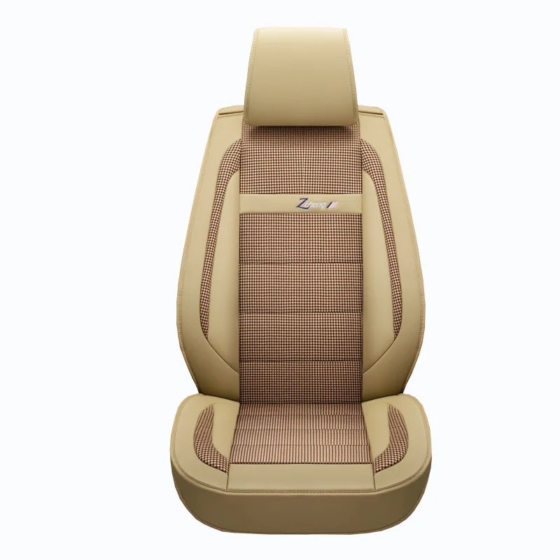 

New Leather Flax universal auto seat covers for chevrolet impala lacetti lanos malibu xl optra orlando silverado of 2018 2017