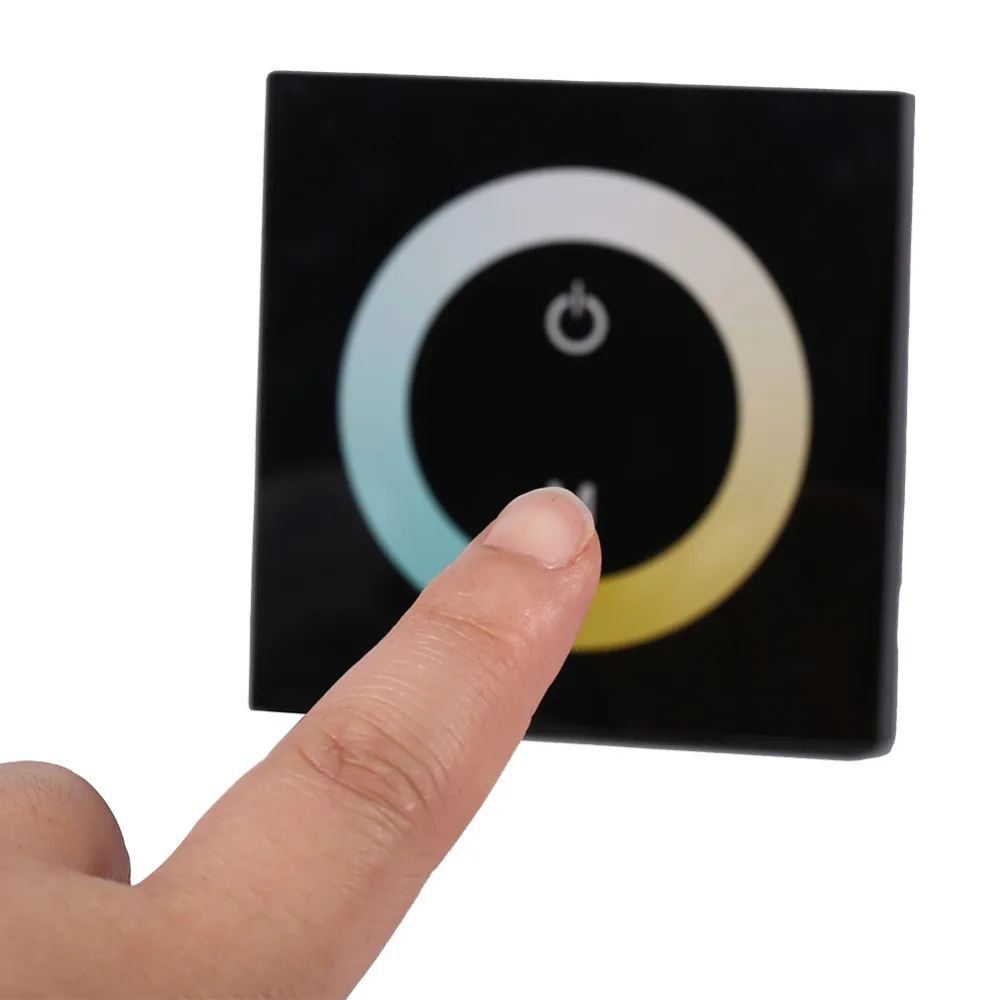 DC12-24V 2 Kanały Jasny Kolor Regulowany Panel Wrażliwy Dotyk Kontroler Ściemniacza LED Przełącznik