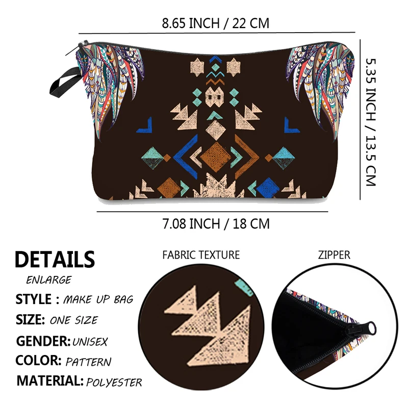 Jom Tokoy Waterproof Makeup bag Printing Geometric Cosmetic Bag Lovely Cosmetic Organizer Bag Women Multifunction Beauty Bag Jom Tokoy Waterproof Makeup bag Printing Geometric Cosmetic Bag Lovely Cosmetic Organizer Bag Women Multifunction Beauty Bag