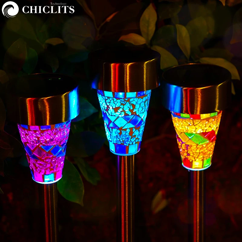 Chiclits 3pcs/lot LED Solar Lawn Lamp Outdoor Garden Decoration lights