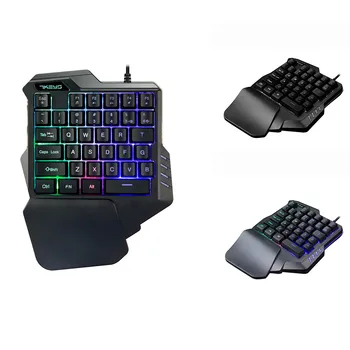 

G30 Wired Gaming LED Backlit Gaming KeyboardMixed color Keypad for One-handed Keys for Computer Keyboard 56#