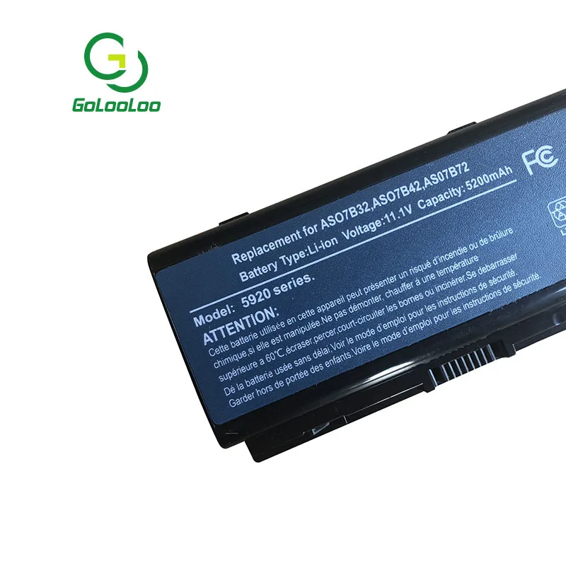 Golooloo ноутбук Батарея для acer Aspire AS07B41 AS07B32 AS07B42 5720 5520 5520G 5530 5710 5715Z 5920 5739 5930 5920G AS07B31