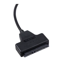ל sata כבל USB 2.0 ל SATA Serial ATA 15 + 7 22P כבל מתאם עבור 2.5" כונן קשיח נייד HDD (4)