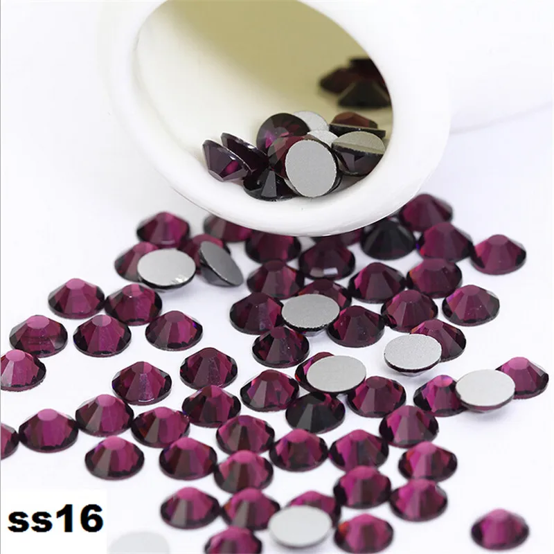 

SS16 Amethyst Nail Rhinestones,1440 pcs/lot Flatback Non Hotfix Glitter Nail crystal,DIY 3d Nail Phones Decorations Supplies