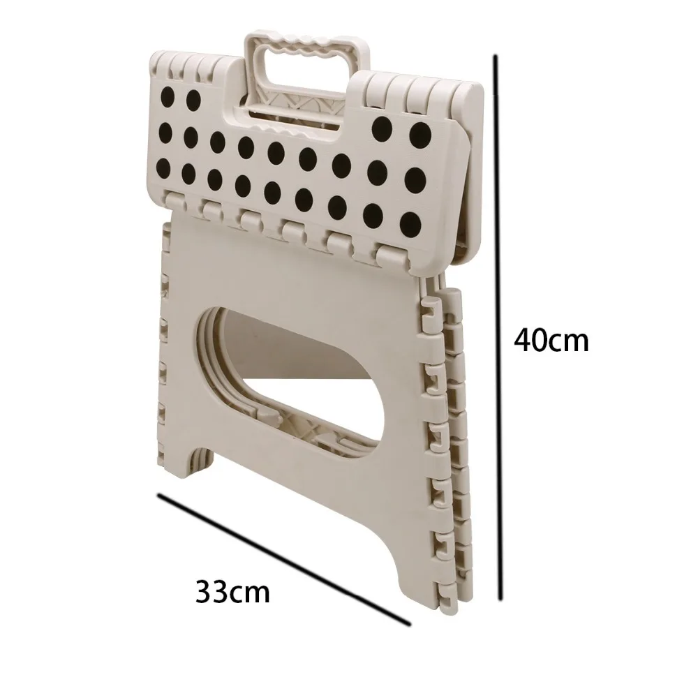Путешествия на открытом воздухе кемпинг складной шаг табурет пластиковая ручка для переноски Портативный складной стул Противоскользящий табурет для ванной комнаты 29x22x27 см
