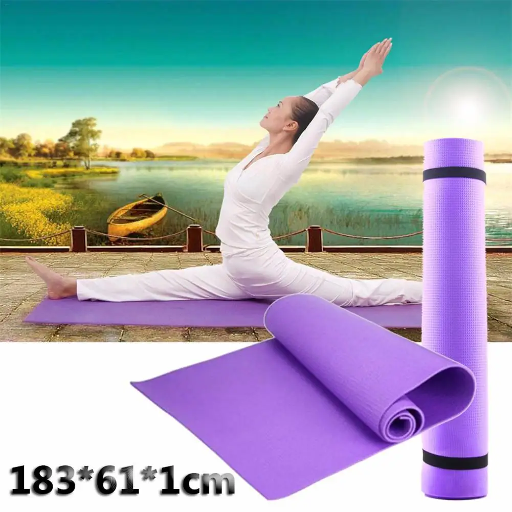 

New Yoga Mat And Binding Strap Non-slip Comfortable And Durable Mat For Camping Fishing Yoga And Many Other Exercises Portable