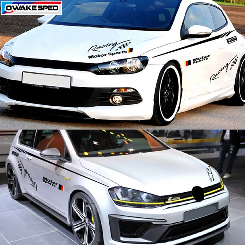 Наклейка на талию автомобиля автомобиль дверь боковые наклейки для Volkswagen POLO Golf MK6