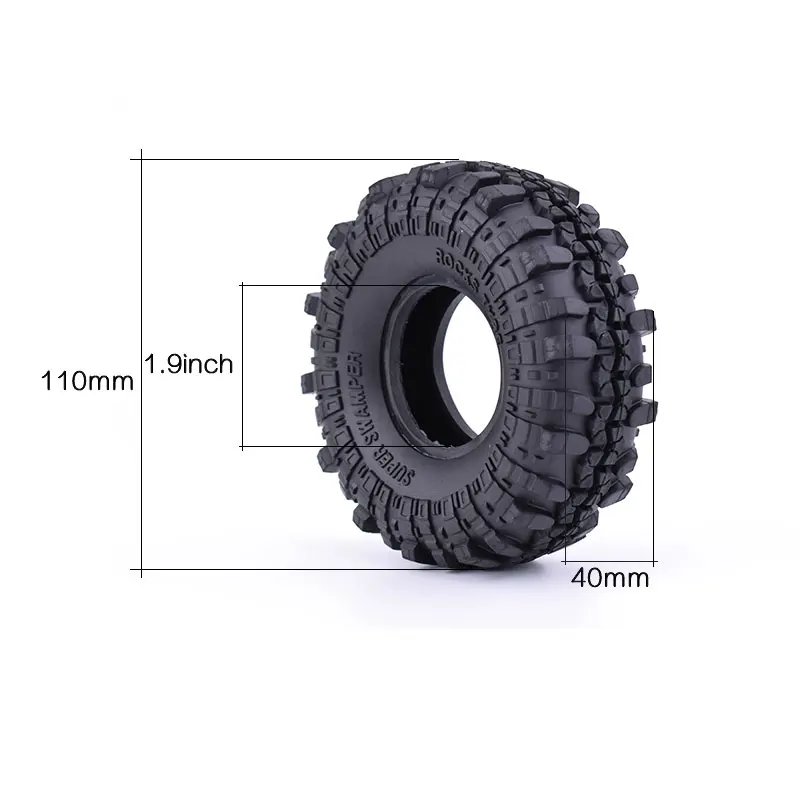 4 шт AUSTAR AX 4020 1 9 дюймов 110 мм резиновые шины для 1/10 камни на гусеничном ходу Redcat SCX10