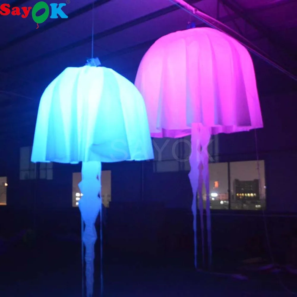 Sayok 1 м/1 5 м/2 м надувные подвесные Медузы воздушный шар с RGB 17 Изменение цвета