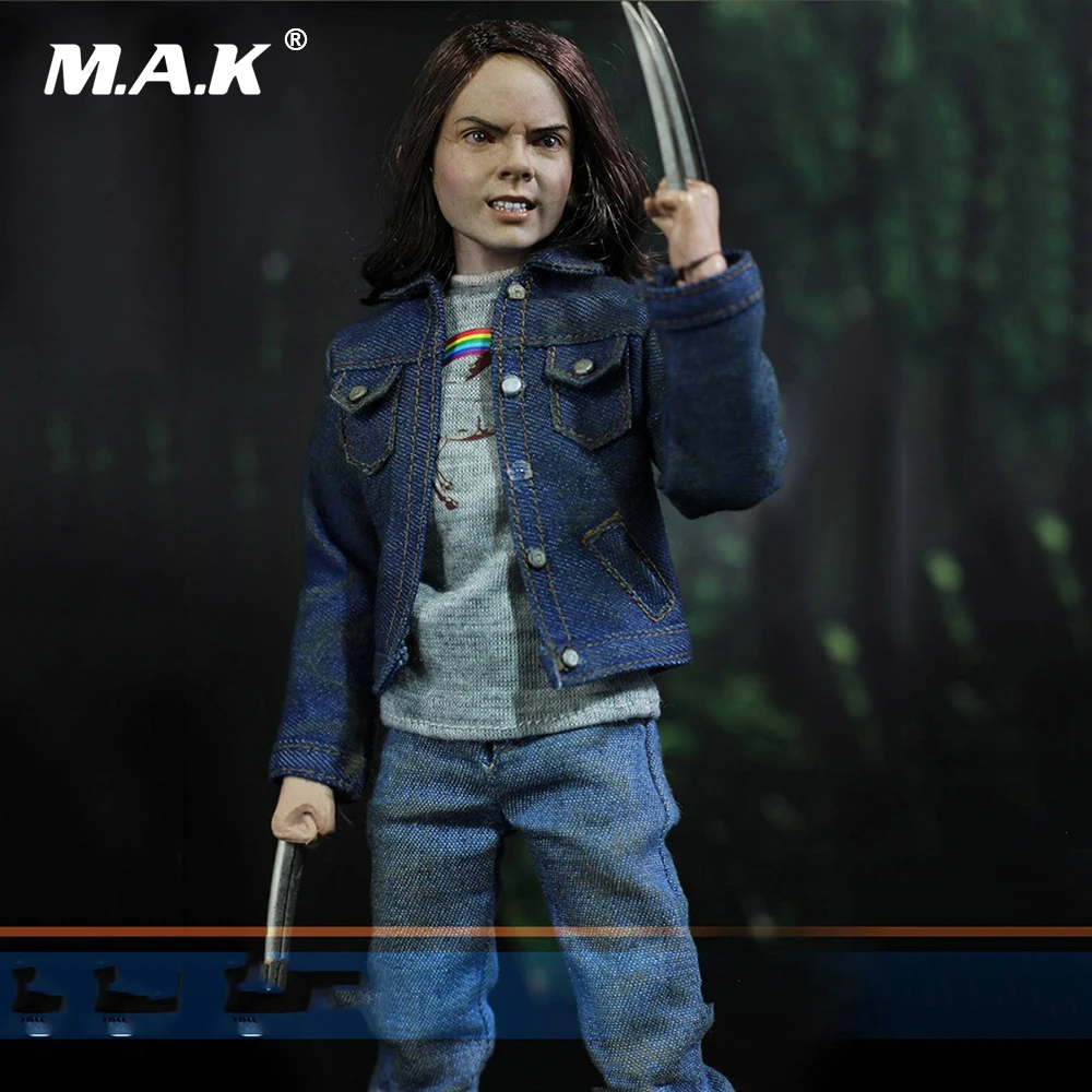 

1/6 Scale Girl Full Set Action Figure Wolverine Laura Kinney Jeans Head & Body & Clothing & Base Set Model With Wolf Claws