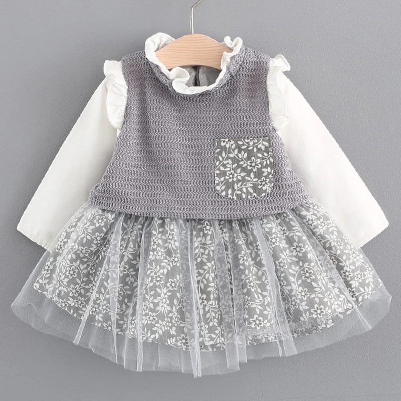 

Bear Leader Baby Girl Dresses 2019 Spring Autumn Full Cotton Girl Dress Birthday Party Inventory Clearance Princess Dress 6M-24M