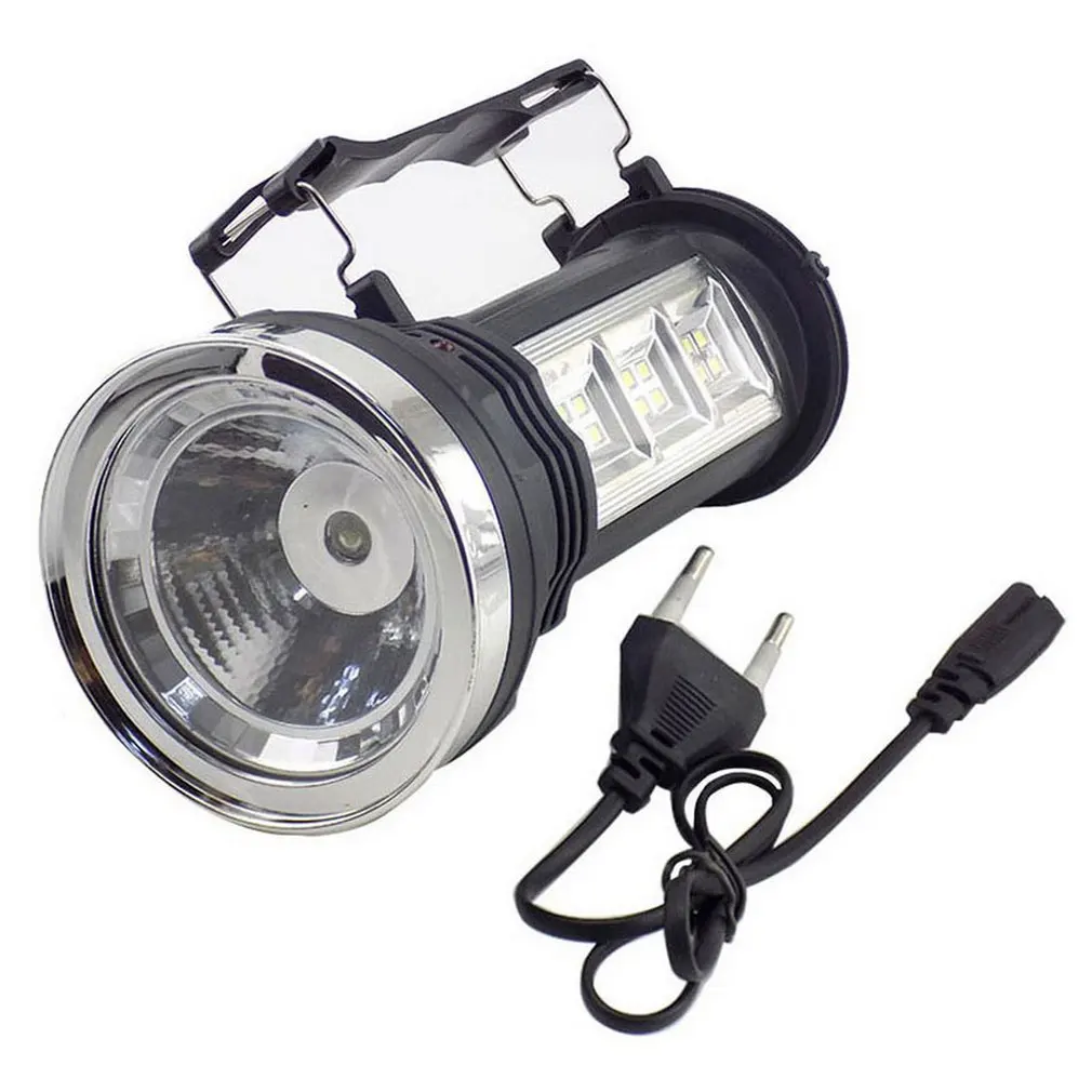 

Three Button Portable Led Flashlight Solar Power Rechargeable for Hiking Camping High Bright Low Power Consumption