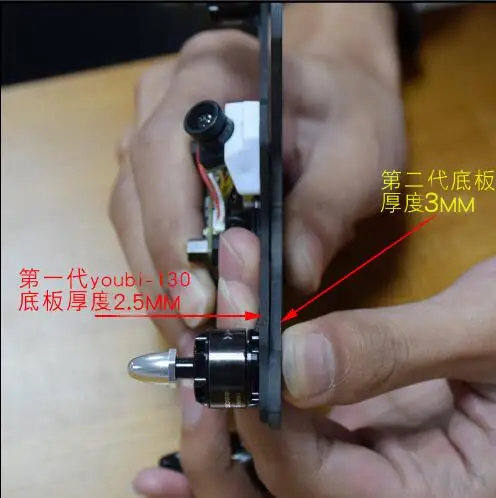Youbi 130 130mm 2.5mm Arm Awesome Youbi 130 V2 Carbon Fiber Frame Kit Drone