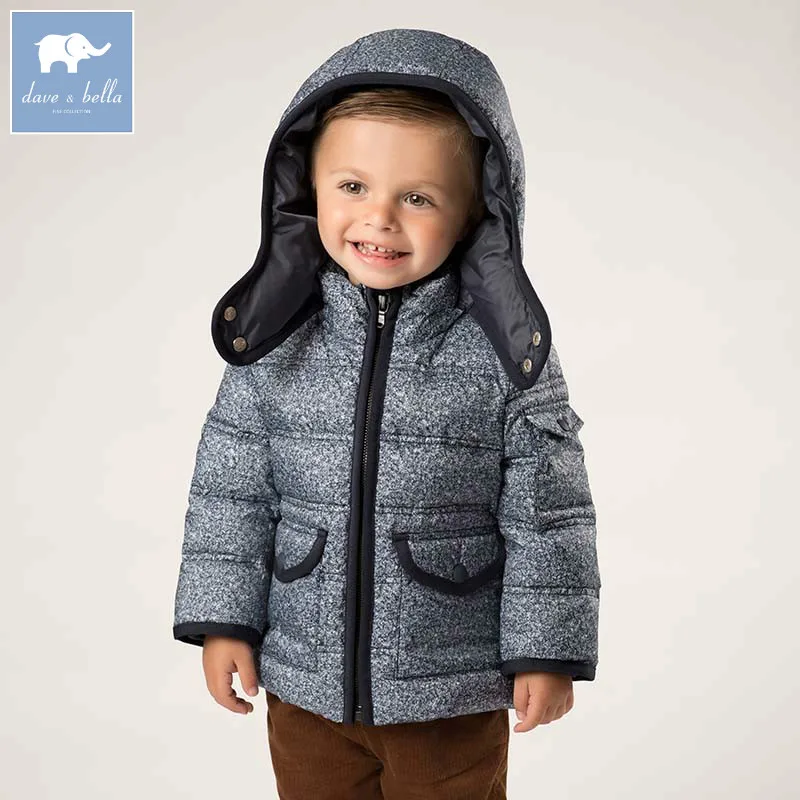 

DB5523 dave bella winter baby boys down jacket children white duck down padded coat kids hooded outerwear