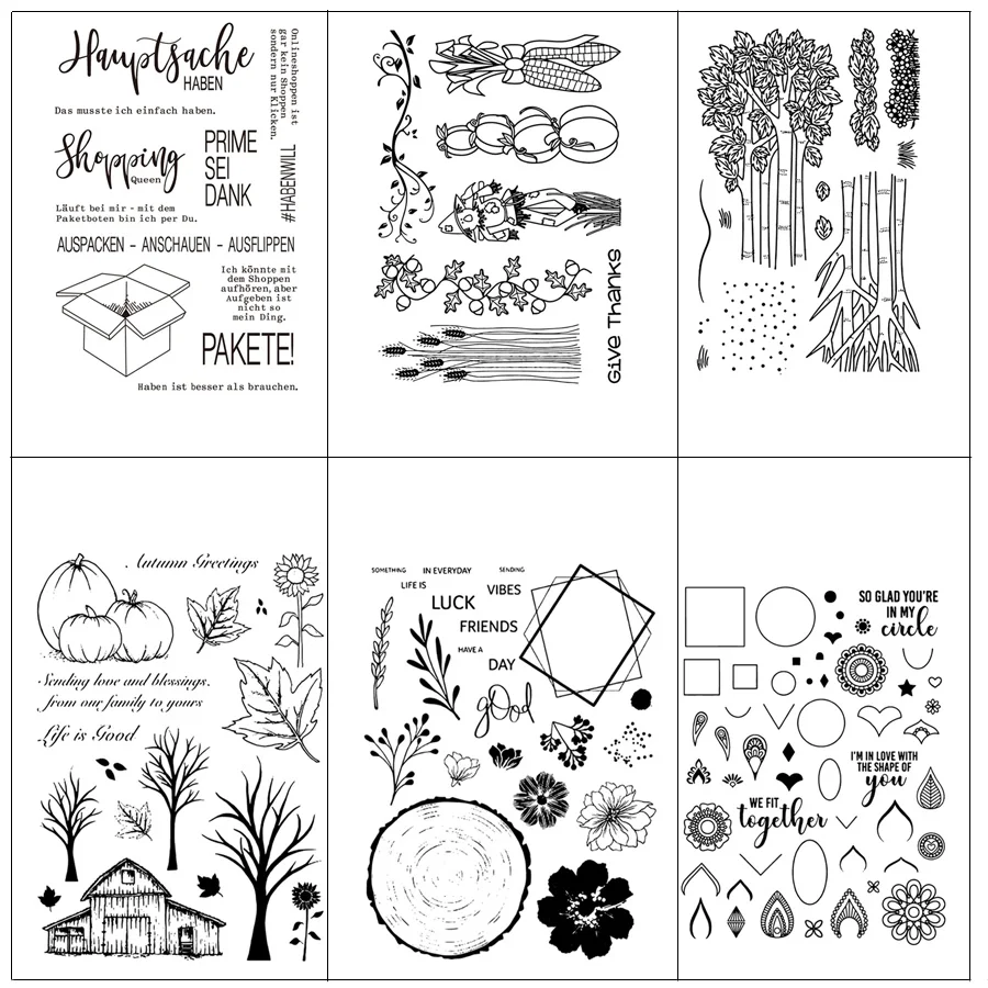 

ZhuoAng Large number of new stamps Transparent and Clear Stamp DIY Scrapbooking Album Card Making DIY Decoration Making