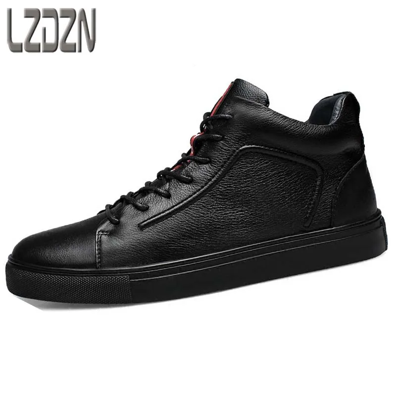 

The winter men's leisure shoes and cashmere warm winter boots waist size shoes boots winter shoes and cotton wool