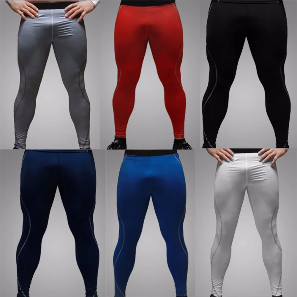 Outdoor Quick Dry Tight Slim Running Sports Pants Full Length Mens