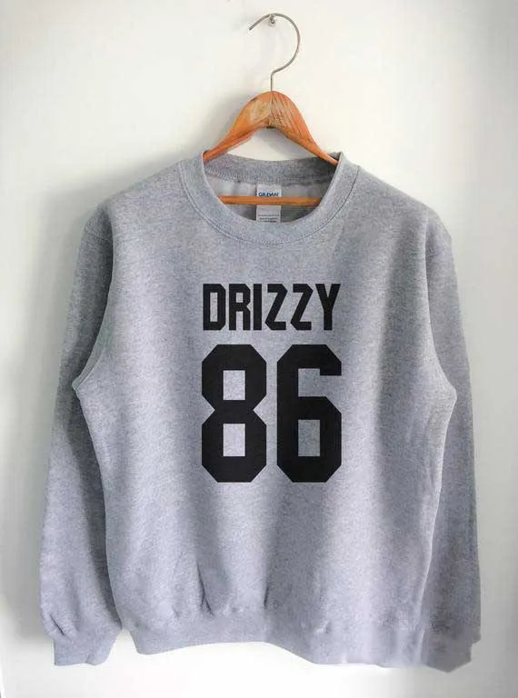Sugarbaby Drake 86 Sweatshirt Long Sleeve Fashion Tumblr Jumper Crewneck Sweatshirt Unisex Casual Tops Drop ship Drake Jumper