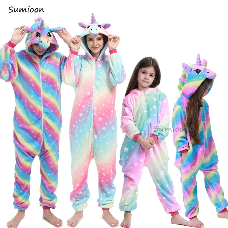 

Winter Animal Onesie Kids Kigurumi Pajamas Unicorn Sleepwear For Women Pijama Baby Jumpsuit Girl Boy Sleepers Blanket Overalls