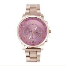 erkek kol saati Colorful Womens Mens Stylish Fashion watch Roman numberals Stainless Steel Big Dial Watch Quartz Sports Watch