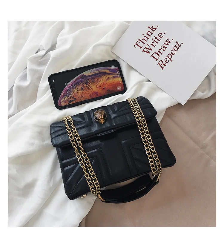 BXX Sac/ модные роскошные сумки для женщин, дизайнерская одноцветная маленькая квадратная сумка через плечо с цепочкой ZD078