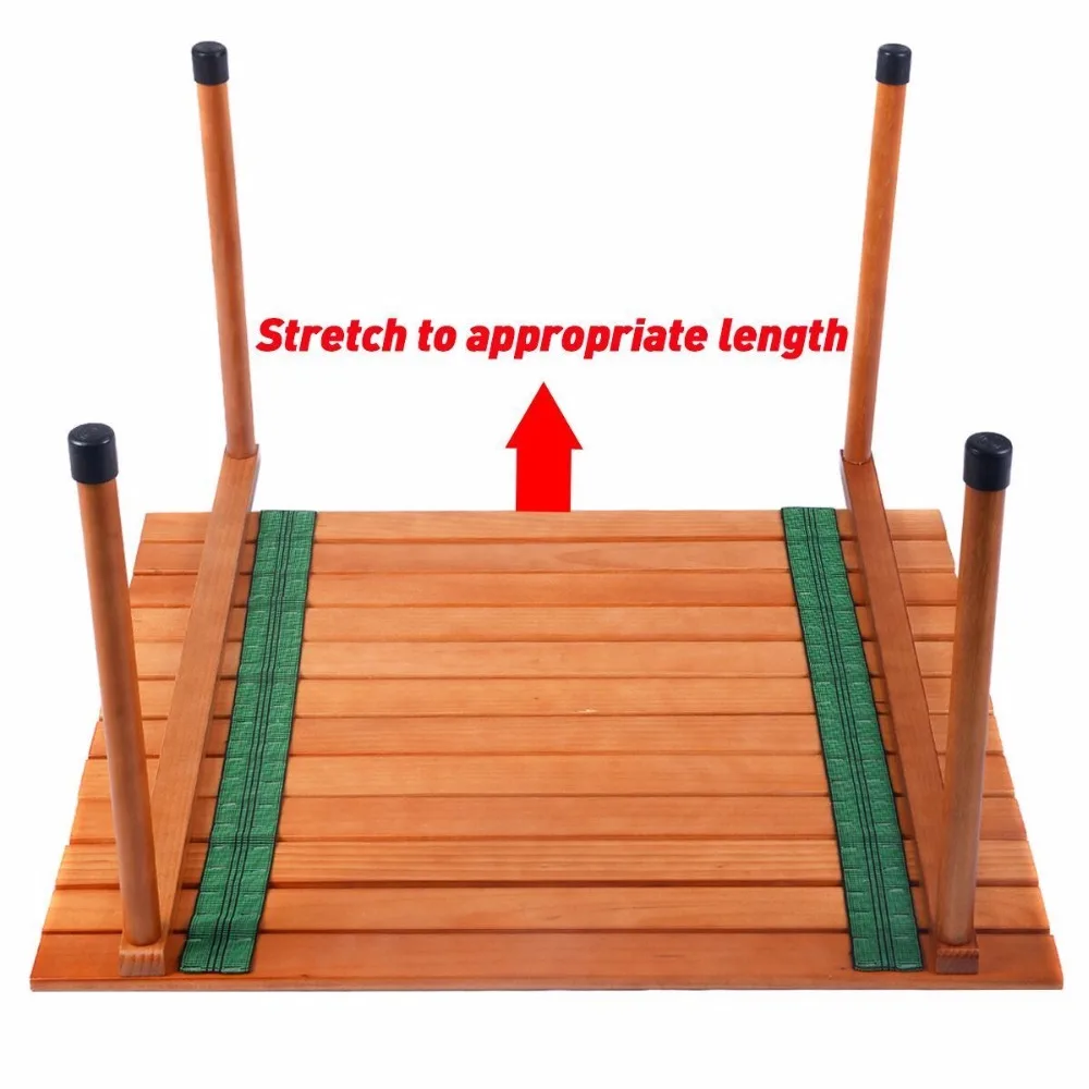 Goplus Folding Roll Up Table Portable Indoor Outdoor Picnic Party Dining Camp Tables Modern Wood Desk Home Furniture OP3558