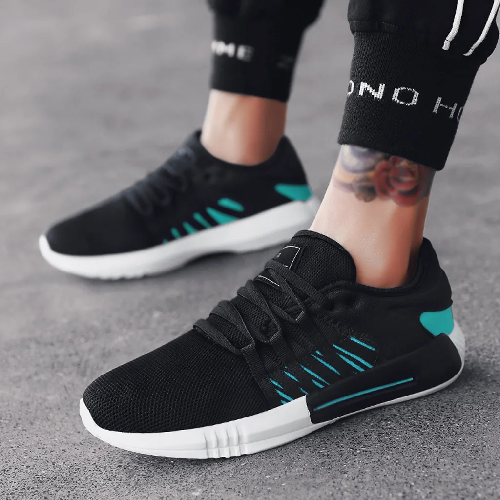 white shoes Men Sneakers Male Shoes Adult Non-slip Soft Mesh Men Shoes High Quality Comfortable Sneakers 7#3.5