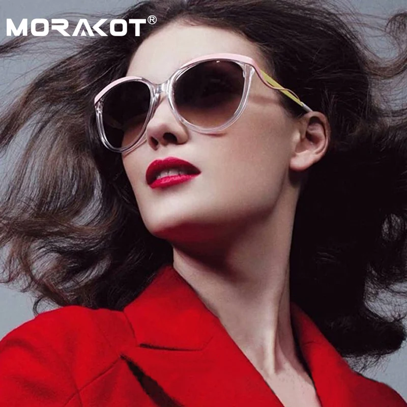 Моракот Мода поляризованных солнцезащитных очков для Для женщин сплав металла солнцезащитные очки вождение большой полный кадр очки Для